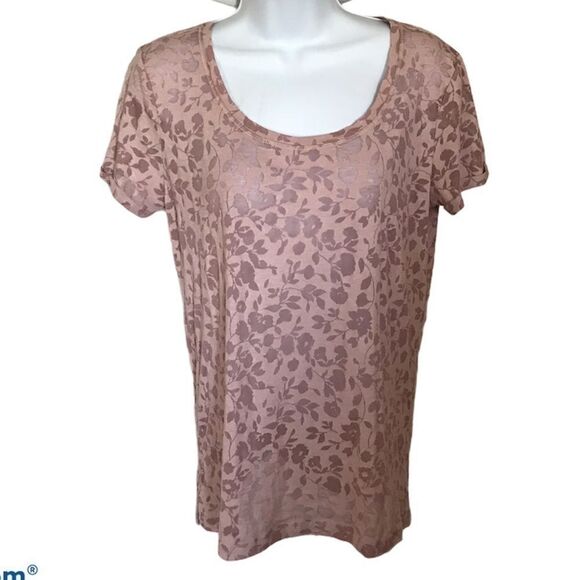 Loft blush color burnout top! - Picture 1 of 1
